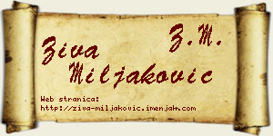 Živa Miljaković vizit kartica